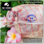 Lamb LEG BONELESS frozen whole cuts +/- 3 kg/pc (price/kg) brand Australia MIDFIELD
